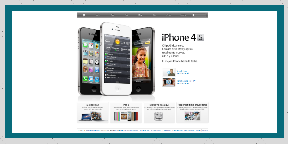 La antigua web de Apple encierra muchos fallos